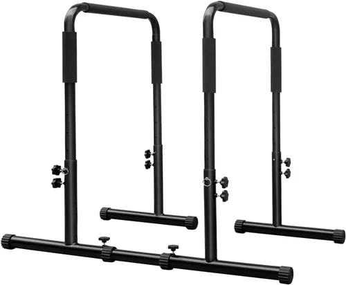 Barra de inmersión ajustable para el hogar, fitness, entrenamiento, calistenia, ejercicio, dominadas, barra paralela portátil