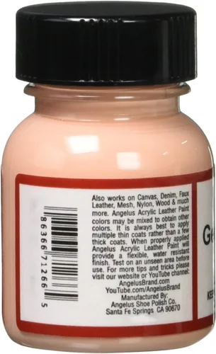 Miniatura 3 de Angelus - Pintura acrílica para cuero, 1 onza, color durazno (Georgia Peach)