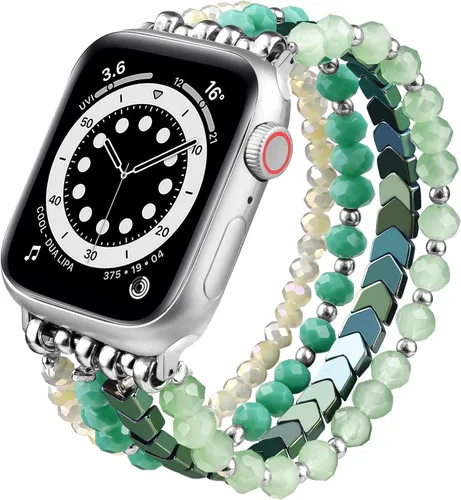 Miniatura 27 de MOFREE Pulsera de cuentas compatible con Apple Watch Band de 1.496 pulgadas, 1.575 pulgadas, 1.614 pulgadas, 1.654 pulgadas, 1.732 pulgadas, 1.772