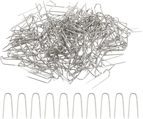 Miniatura 7 de PATIKIL Pasadores de horquilla, 200 pines de acero inoxidable para coser en U de 0.9 pulgadas, pasadores de doble bloqueo para coser joyas, tela