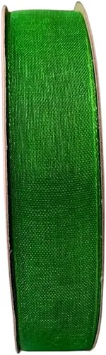 Miniatura 4 de Cinta de organza de primavera verde esmeralda: 5/8 pulgadas x 25 yardas, primavera, boda, verano, Navidad, cumpleaños, corona, lazo para el pelo