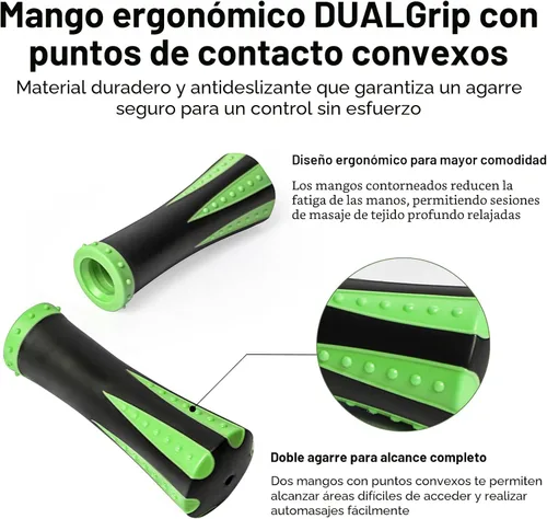Miniatura 5 de Varilla de rodillo muscular para atletas - Masajeador de fascia de tejido profundo y rodillo para alivio del dolor miofascial - Aparato de Verde