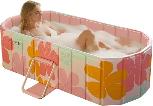Miniatura 11 de Bañera Plegable Portátil, Bañera Independiente Sin Instalación, Bañera de Remojo SPA para Baño, Cabina de Ducha Plegable para Baños Calientes