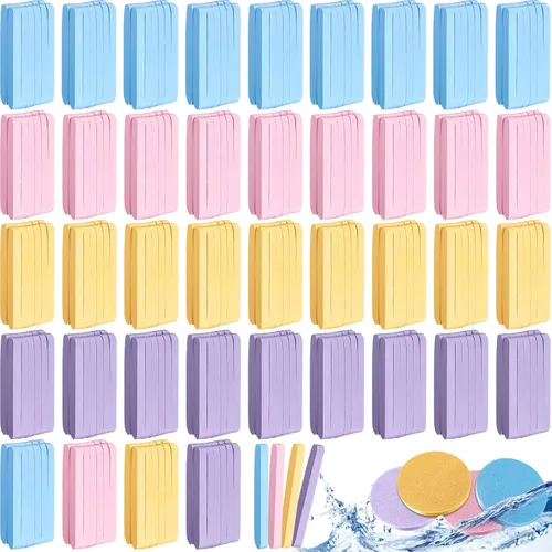 480 esponjas faciales comprimidas, eliminación de maquillaje, esponja de lavado facial redonda, reutilizable para limpieza, exfoliante, almohadillas