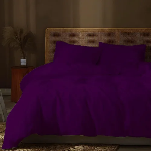 Miniatura 20 de Juego de funda de edredón de 3 piezas con 2 fundas de almohada, 100% algodón, funda de edredón extra larga para cama de tamaño individual/individual