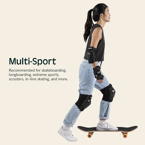 Miniatura 3 de Retrospec Rodilleras, coderas y muñequeras para hombres, mujeres y niños - Equipo de protección para monopatín, patinaje, patines en línea, BMX