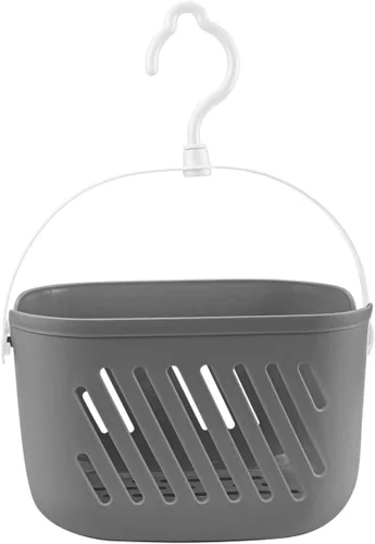 Cesta colgante de ducha de plástico, organizador de ducha colgante con gancho, organizador de cocina portátil, cesta de almacenamiento para baño,