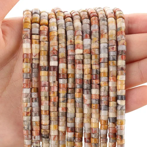 Miniatura 28 de BONNY BOXX 150 piezas de cuentas espaciadoras de jade blanco natural, cuentas sueltas semipreciosas planas redondas de jade heishi para hacer joyas