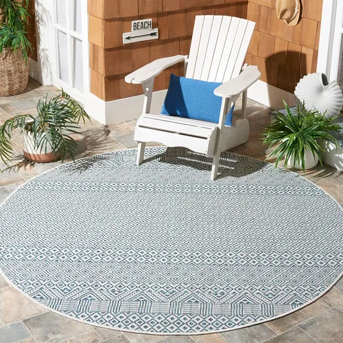 Miniatura 49 de SAFAVIEH Alfombra lavable al aire libre, colección Courtyard - 2'3" x 5', gris y negro, no desprende pelusa y fácil limpieza, ideal para patio