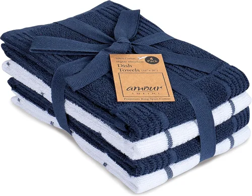 Miniatura 24 de Amour Infini paños de cocina y repasadores, 100 % algodón, muy absorbentes, se pueden lavar a máquina