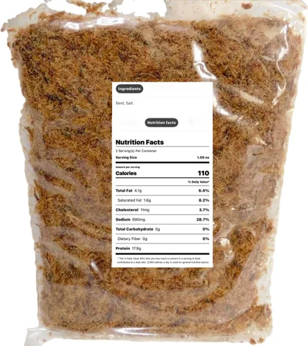 Miniatura 2 de Machacado Carne Seca De Res Carne Res Carne Rallada Jerkey De México Apodaca N.L. (2oz)