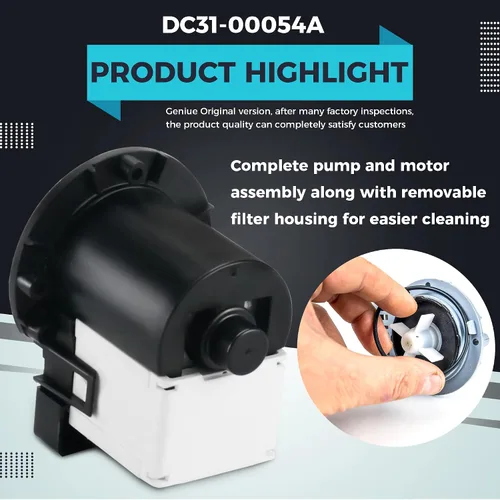 Miniatura 6 de El motor de la bomba de drenaje de la lavadora DC31-00054a apto para lavadora Sam-sung reemplaza DC31-00016A 1534541 AP4202690 por Appliancemate