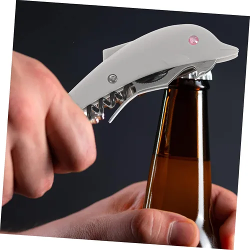 Miniatura 4 de DOITOOL Abridor de botellas, 2 piezas, abrebotellas de cerveza, abrebotellas de vino, diseño de forma de delfín, suministros de barra
