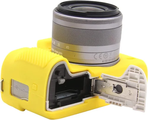 Miniatura 6 de Rieibi Funda de silicona para Canon EOS M50/M50 II, funda protectora de silicona suave para cámara Amarillo
