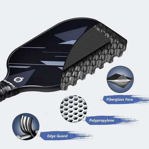 Miniatura 2 de niupipo Pickleball Paddles Set of 2 or 4, USAPA Approved Fiberglass Pickleball Paddle Set with Balls and Bag, Polypropylene Honeycomb Core, B.