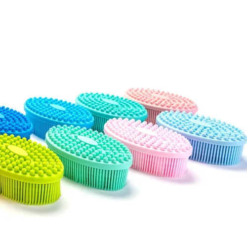 Miniatura 8 de Cepillo sensorial prémium para niños o autismo, limpiador corporal de silicona suave, cepillos sensoriales 2 en 1 para terapia ocupacional, esponja