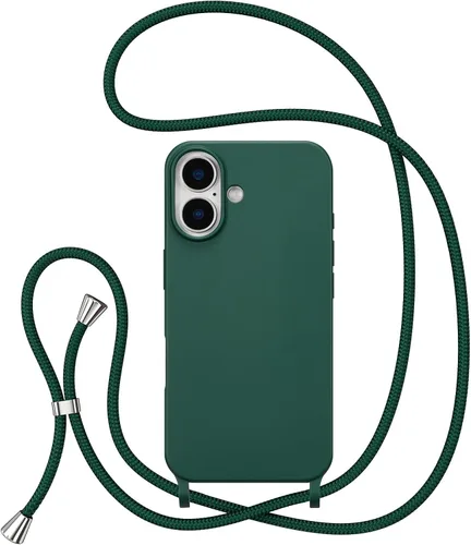 Miniatura 20 de ZTOFERA Funda Crossbody para iPhone 15 Pro con Correa de Cordón Ajustable, Funda Suave de Silicona Líquida para iPhone 15 Pro 6.1 pulgadas - Rosa