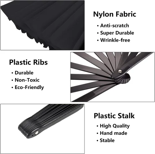 Miniatura 4 de Large Folding Hand Fans (6pcs) for Line Dancing