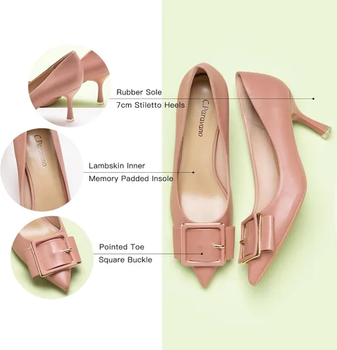 Miniatura 4 de C.Paravano Zapatos de tacón I para mujer I Zapatos de tacón para mujer I Zapatos de diseñador I Tacones de aguja I Elegantes Zapatos I Hebillas