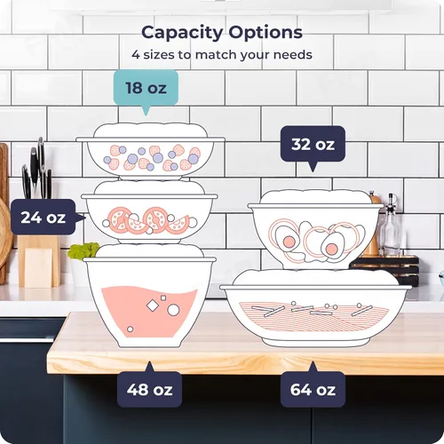 Miniatura 5 de Fit Meal Prep 50 unidades 18 onzas Tazones desechables de plástico transparente para ensalada con tapas herméticas - Para llevar para almuerzo