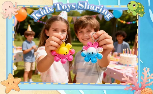 Miniatura 3 de Paquete de 24 llaveros de pulpo a granel para ansiedad a granel para adolescentes y niños, suministros de fiesta de cumpleaños, regalos de aula