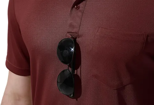 Miniatura 6 de YSENTO Polo para hombre, de manga corta, con cuello y bolsillo