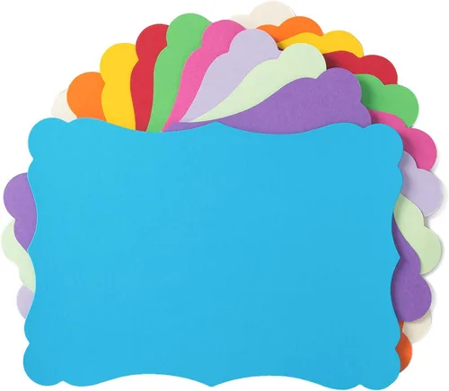 Miniatura 17 de Paquete de 50 tarjetas de kraft en blanco de cartulina gruesa marrón, tarjetas de felicitación para manualidades, tarjetas de regalo, menús, baby