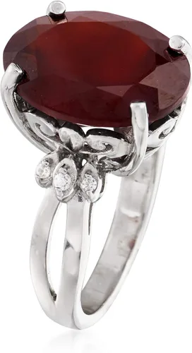 Miniatura 3 de Ross-Simons Anillo de topacio blanco granate de 11.00 quilates y .10 qt t.w en plata de ley, Gema, multi Granate Topacio