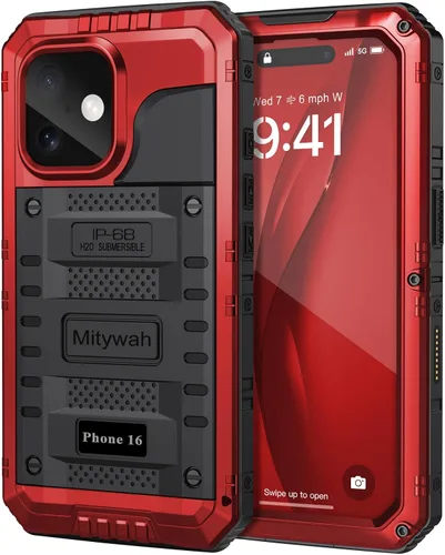 Miniatura 39 de Mitywah Funda impermeable para iPhone 7/iPhone 8 / iPhone SE 2020, funda de metal resistente de grado militar, protección de cuerpo completo