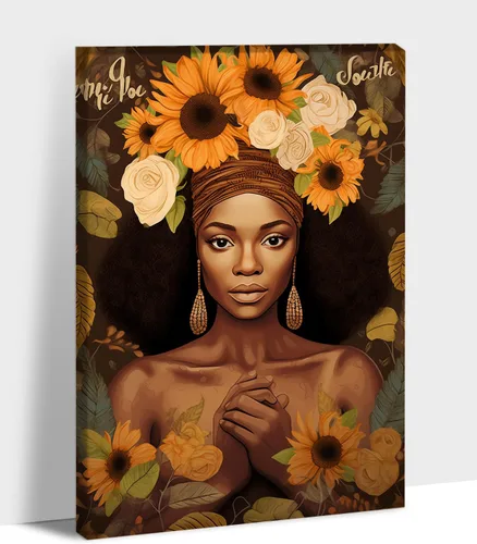 Miniatura 69 de Arte de pared afroamericano, decoración de rey y reina bailarín negro para sala de estar, arte de pareja de amor negro para dormitorio, lienzo