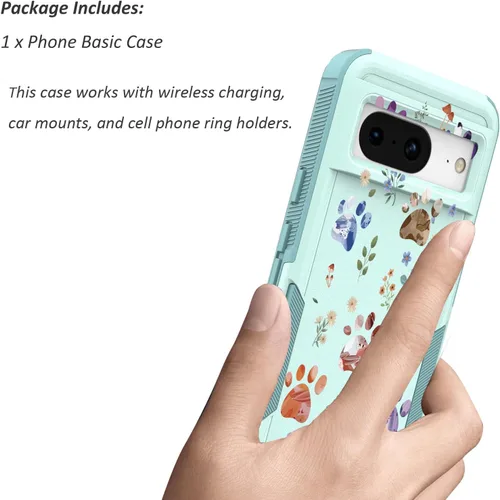 Miniatura 7 de Funda para Google Pixel 8 5G: lindo diseño floral de flores para niñas y mujeres, delgada y suave TPU parachoques silicona funda para teléfono