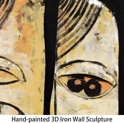 Miniatura 7 de Empire Art Direct Totem Poles - Arte de pared de metal abstracto pintado a mano, escultura de pared de hierro mixto Primo, decoración de pared 3D