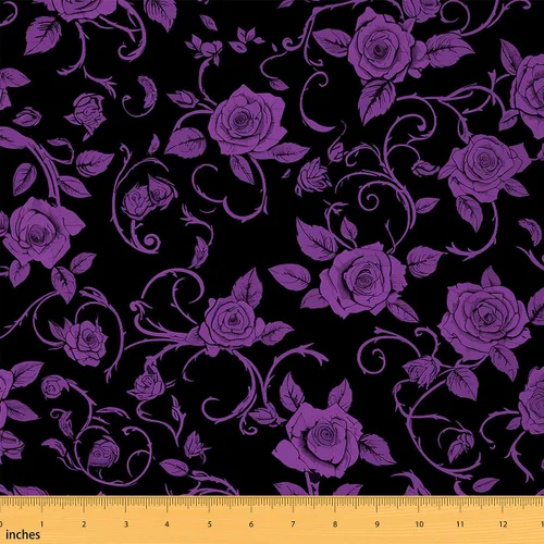 Miniatura 11 de Feelyou The Yard - Tela de flores Groovy de 2 yardas para niños, tela de tapicería floral retro para sillas para niños, niñas, adolescentes, flores