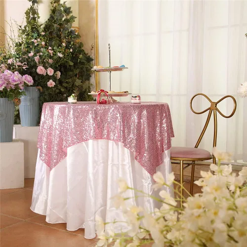 Miniatura 77 de Eternal Beauty Mantel rectangular cuadrado de 50 x 50 pulgadas para tartas, postres, exposiciones, fiestas, eventos de cumpleaños