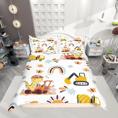 Miniatura 20 de Funda de edredón con estampado de extraterrestre, juego de ropa de cama de nave espacial para niños y niñas, decoración de habitación