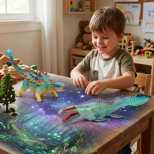 Miniatura 2 de Gemini&Genius Ankylosaurus - Juguete de dinosaurio para niños de 3, 4, 5, 6 y 7 años, escultura realista y textura, dinosaurios, gran regalo