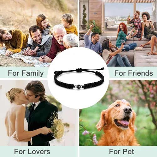 Miniatura 7 de JUBOPE Pulseras personalizadas con fotos, pulsera de proyección con imagen en el interior, pulsera con imagen personalizada, regalo conmemorativo