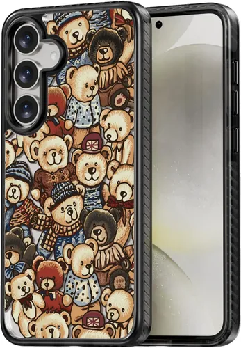 Miniatura 137 de Rosarnnah Funda compatible con Samsung Galaxy S24 Ultra, bonita estética, a la moda, divertida funda con estampado de gatito y gato, duradera a