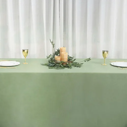 Miniatura 158 de Efavormart - Mantel redondo de poliéster de 108 pulgadas, 108 pulgadas, para bodas, fiestas, banquetes, restaurantes, color verde manzana