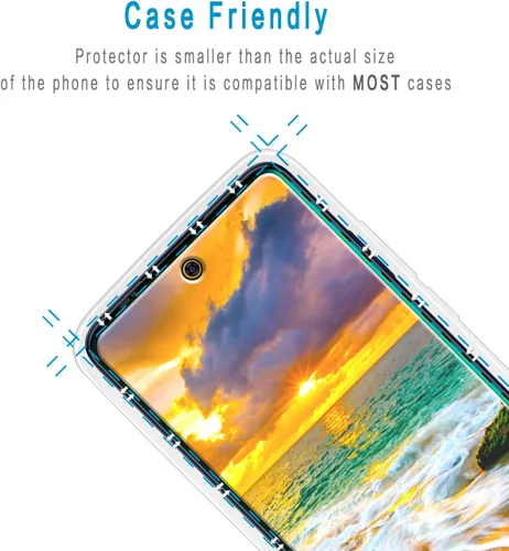 Miniatura 6 de Paquete de 2 protectores de pantalla diseñados para Motorola Moto Edge (2021) / Moto Edge 5G UW vidrio templado, dureza 9H, antiarañazos, sin