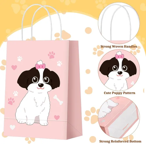 Miniatura 4 de Zhanmai 24 piezas de bolsas de regalo para gatos, bolsas de fiesta para gatos, lindos regalos de gatito, bolsas de papel para dulces con asas