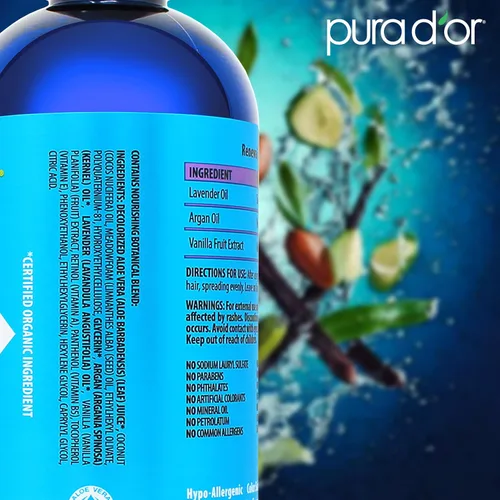 Miniatura 4 de PURA D'OR Acondicionador de aceite de argán renovador de 16 onzas – Sin sulfatos, hidratante, control de encrespamiento, seguro