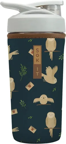 Miniatura 70 de Sok It BotlSok Botella Mezcladora de Proteínas con Funda Aislante de Neopreno (Floral Abstracto, Se Ajusta a Mezcladoras de 24oz)