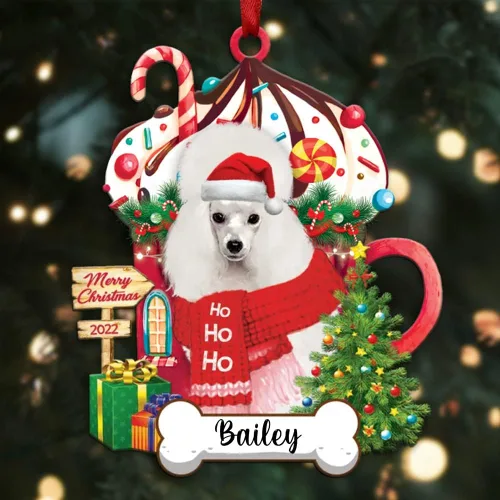 Miniatura 126 de Amantes de los perros de Navidad – Navidad de perros disponibles para muchos perros Shi Tzu – Adorno con forma personalizada, adorno de Navidad
