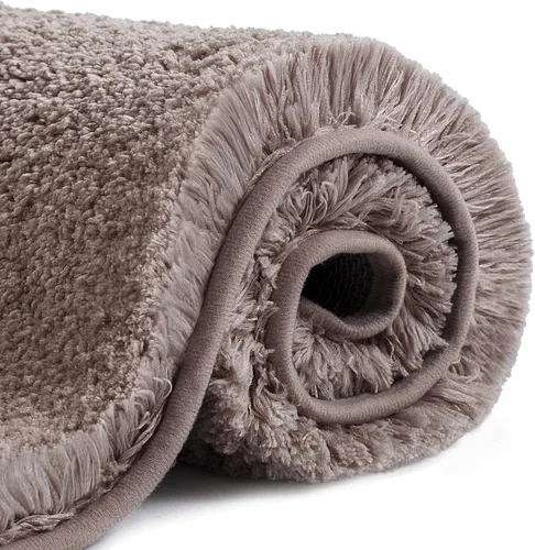 Miniatura 15 de VANZAVANZU Alfombras de Baño Antideslizantes Ultra Suaves Absorbentes de Microfibra Esponjosas Gruesas Alfombras de Baño Lavables a Máquina Gris