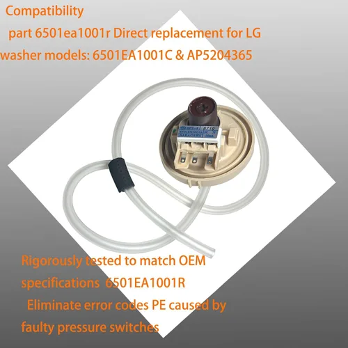 Miniatura 4 de Interruptor de presión de nivel de agua de lavadora OEM LG 6501EA1001R Para LG Lavadora Sensor de Nivel de Agua 6501EA1001C 6501EN1001R AP5204365