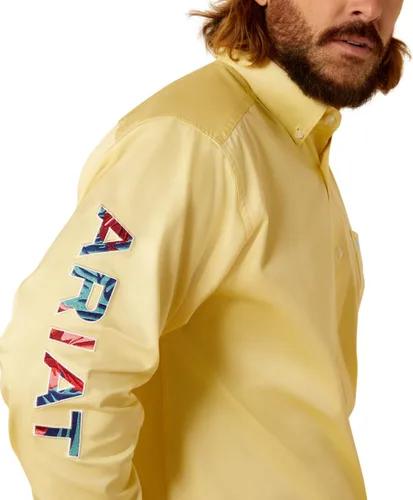 Miniatura 20 de Ariat Camisa de sarga con logotipo del equipo para hombre