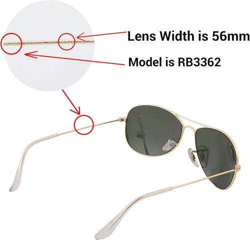 Miniatura 5 de Walleva Lentes de repuesto para lentes de sol Ray-Ban RB3362 Cockpit de 2205in múltiples opciones disponibles