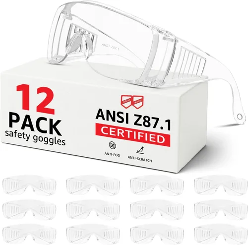 Ansi Z87.1 Ansi Z87.1 - Gafas de seguridad antivaho para hombres y mujeres, gafas de laboratorio resistentes a arañazos e impactos, gafas de