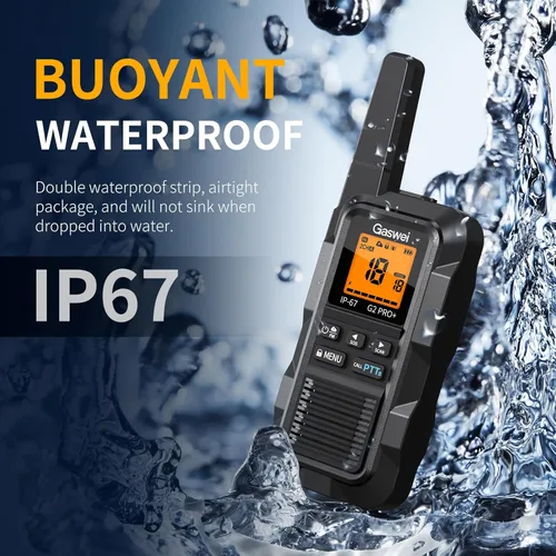Miniatura 2 de Gaswei G2pro+ Walkie Talkies de Servicio Pesado para Adultos, Radios Bidireccionales Recargables de Largo Alcance de 2 Vatios, Clima NOAA, Radio FM